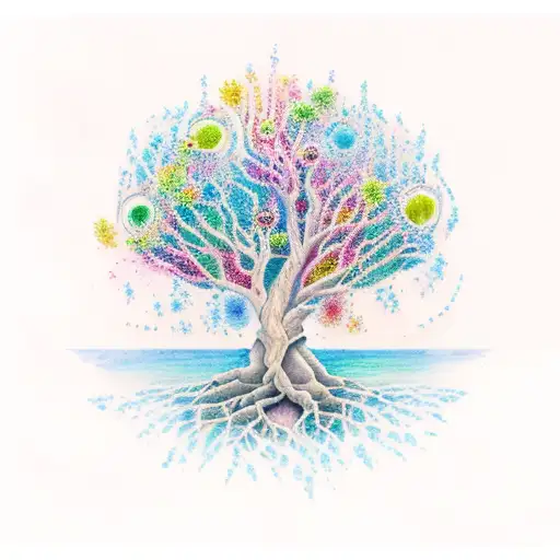 Tree Of Life With Water Colors