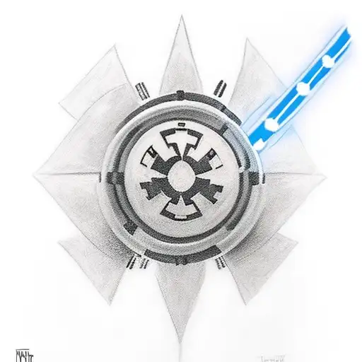 A Lily With A Star Wars Jedi Lightsaber In The Middle