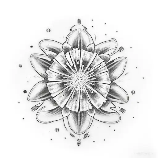 A Bouquet Of Lilies With A Star Wars Jedi Lightsaber In The Middle