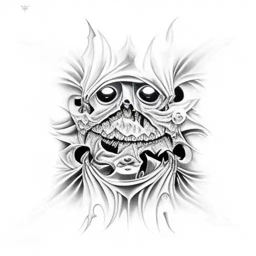 Dark Evil Faces Melted Together Anguish Dark Energy