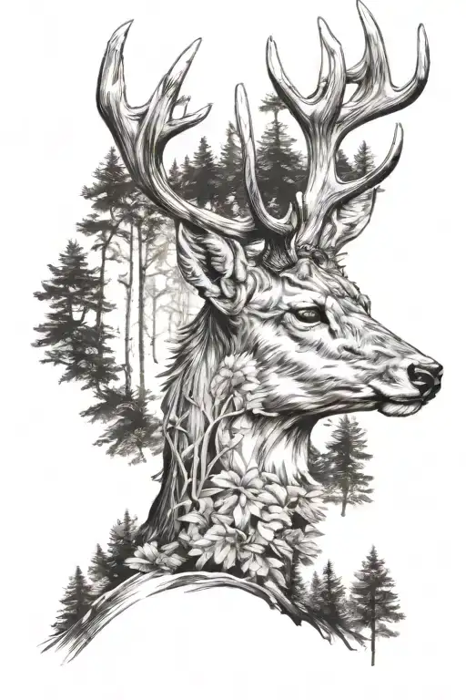 Deer In Forest