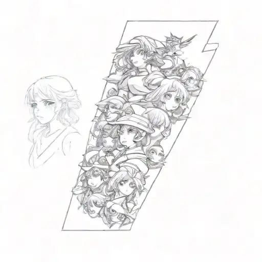 A Group Of Anime Characters