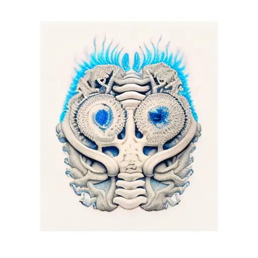 Spine With Blue Spinal Cord