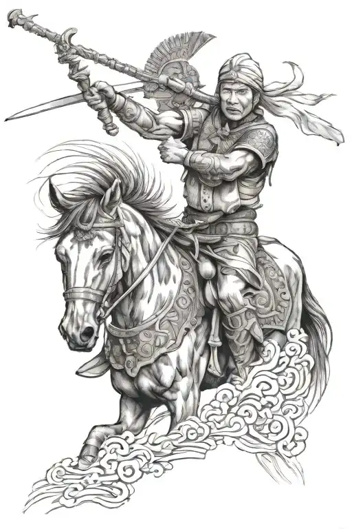 Kyrgyz Warrior Standing Proudly
