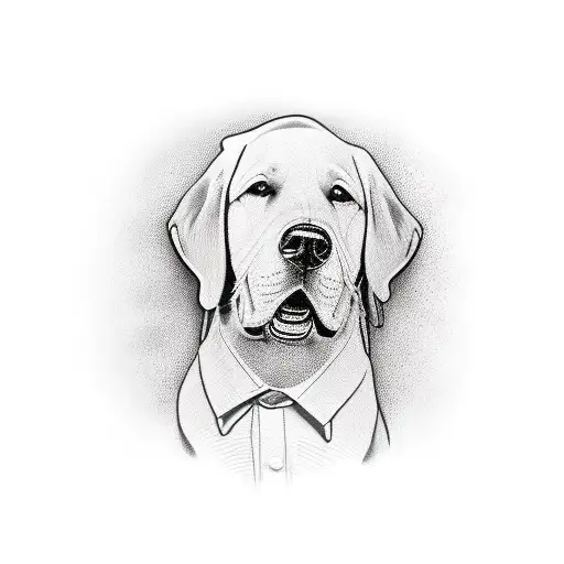 Golden Labrador On The Beach