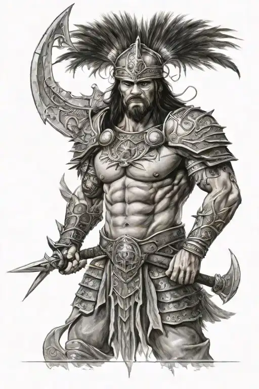 Warrior Standing Proudly Display