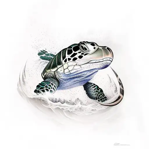 Bramhan Bull With Turtle And A Snook Realism Ocean