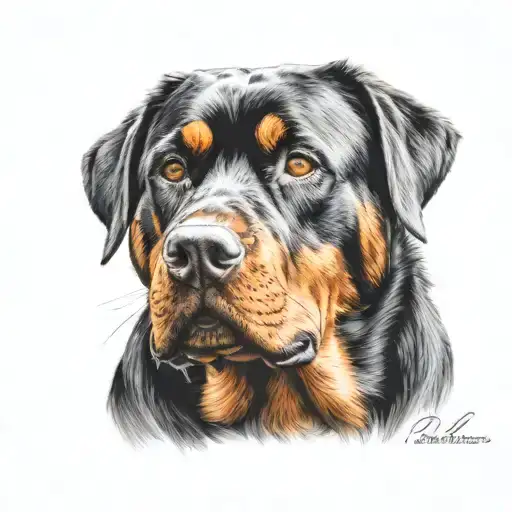 Barking Rottweiler Head