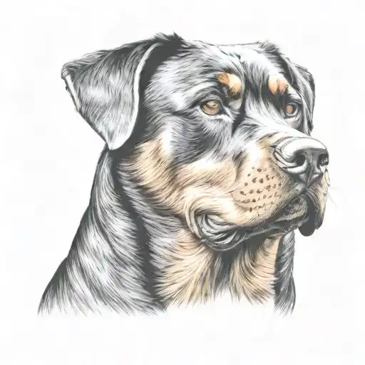 Barking Rottweiler Head