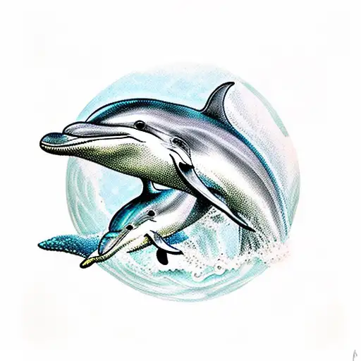 Dolphin Next To Diver