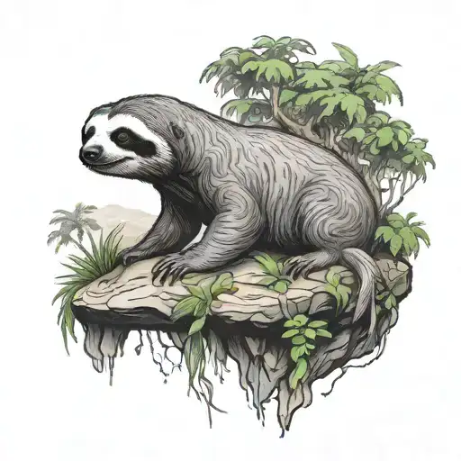 A Sloth In A Tree A Orca In Water Cheetah Sitting On A Rock