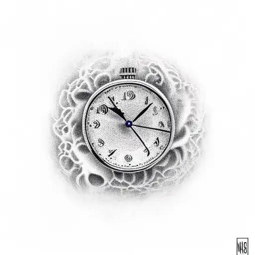 Clock Dissolving Into Pixels