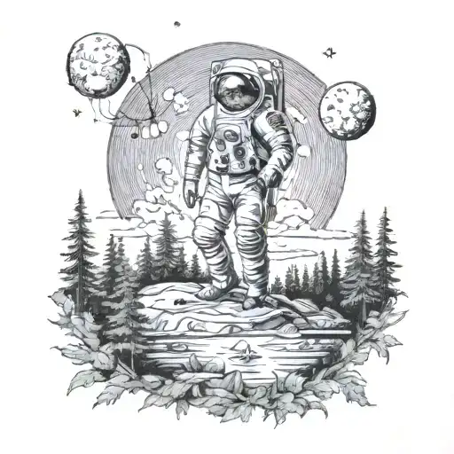 Album Cover Of Man On The Moon Two Surrounded By A Forest