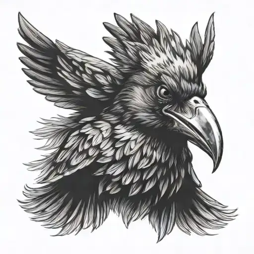 Crow Holding Eye Ball In Beak