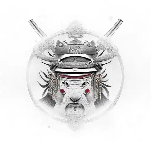 Samurai E Templo Oriental