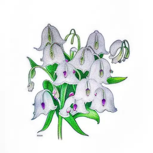 Lily Of The Valley And Larkspur
