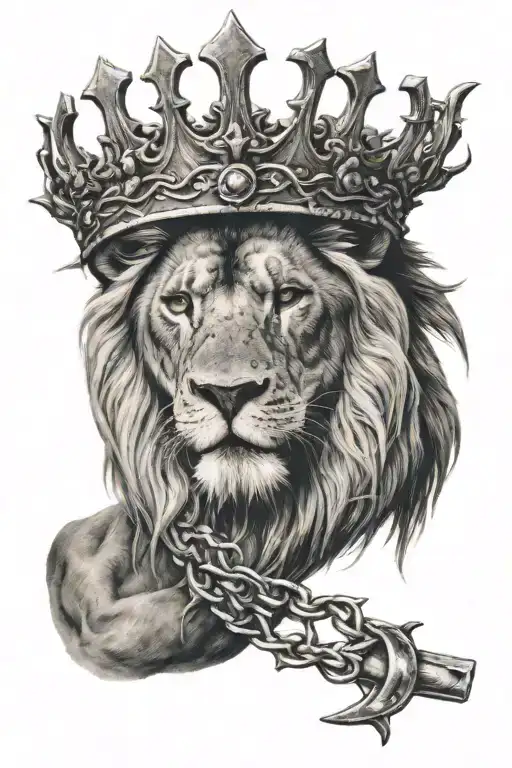Lion With Crown Of Thorns Jesus