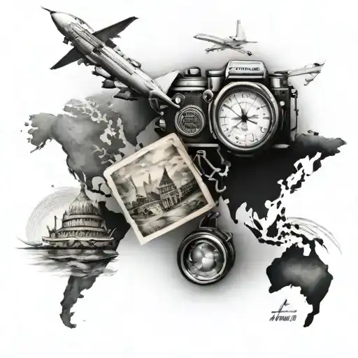 Travel Tattoo Design