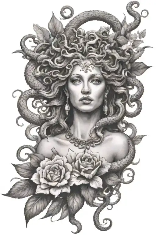 A Medusa Gorgona Inspired Renessans With Body