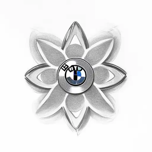 Bmw Car With A Lucky Four-leaf Clovers