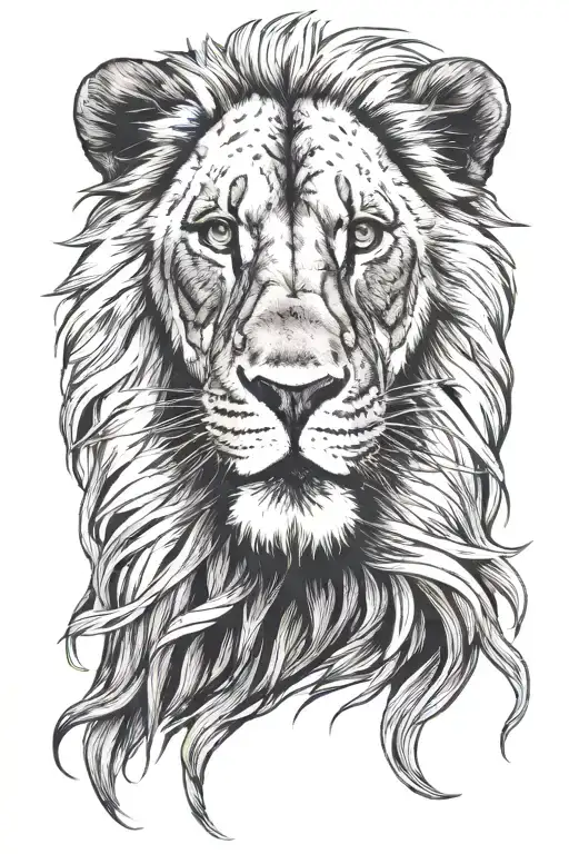 Lion Head Christian Cross