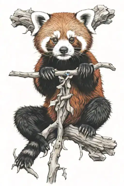 A Red Panda Trying To Make It Self Bigger And More Scary