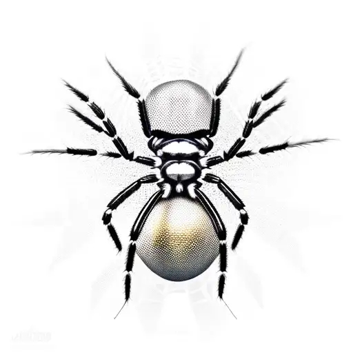 A Silver And Gold Grenade With Spider Legs