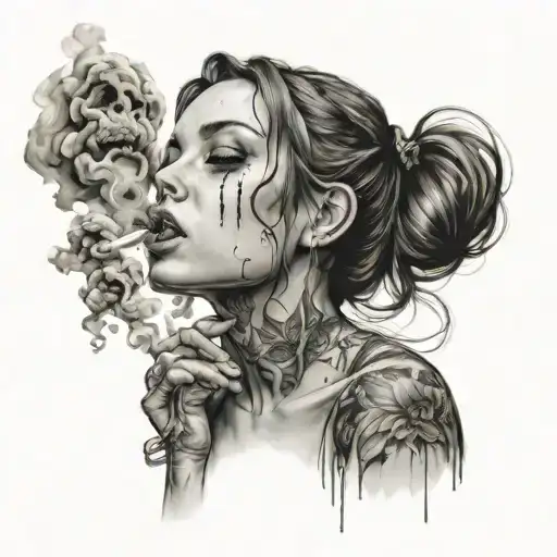 Smoking Girl Gothic