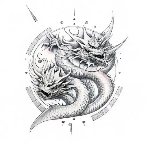 3 Dragons Around Sun