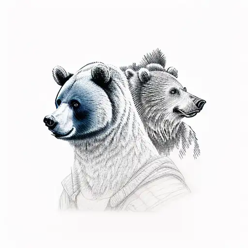 Bear And Cardinal Bird On Shoulder