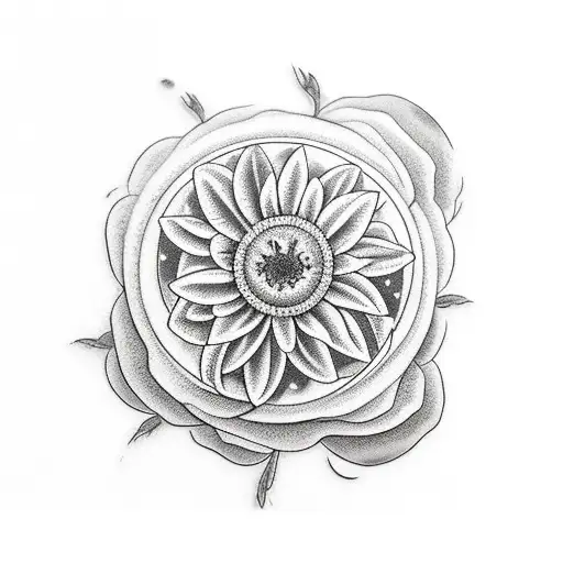 A Microscope With Nature Elements Like Flowers And Trees Inside The Lens