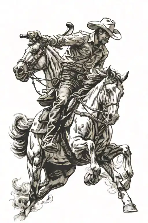 Cowboy On Horse