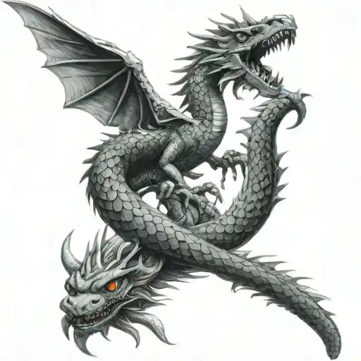 Quetzalcoatl And Black Dragon