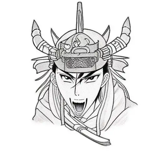 Anime Character Dressed As A Samurai