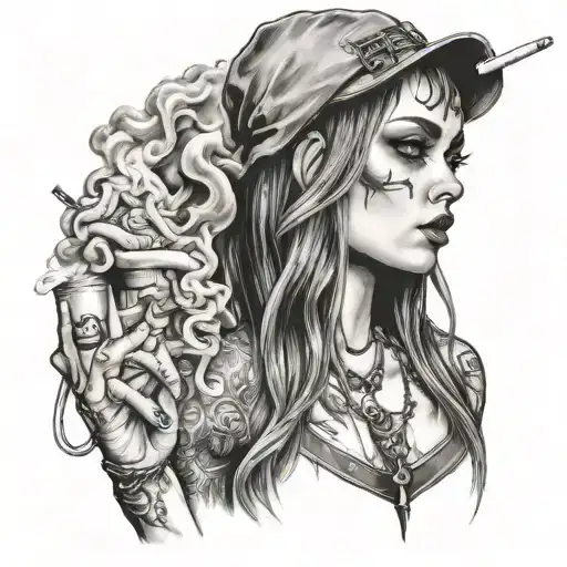 Smoking Girl Gothic Drugs Used