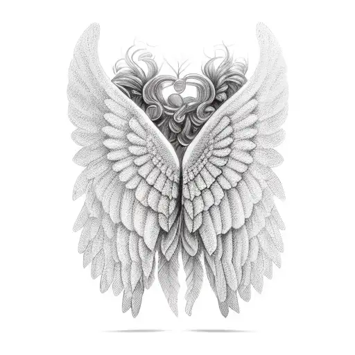 Female Back Angel Wings