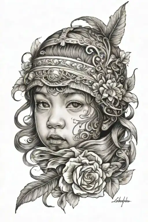 Photo Of Baby Face With Name Ainoa