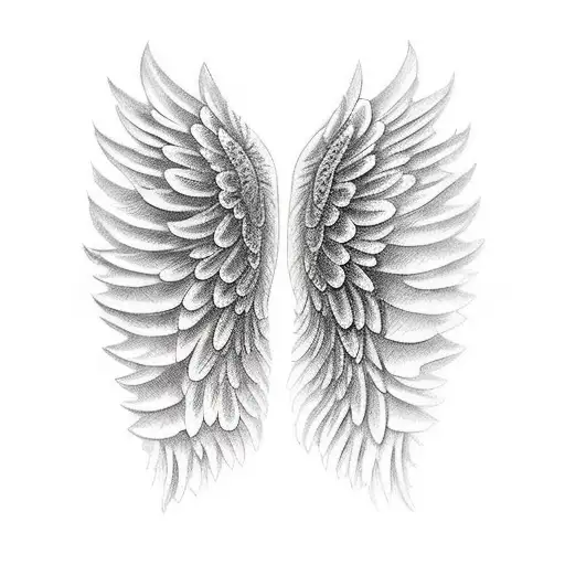 Female Back Angel Wings