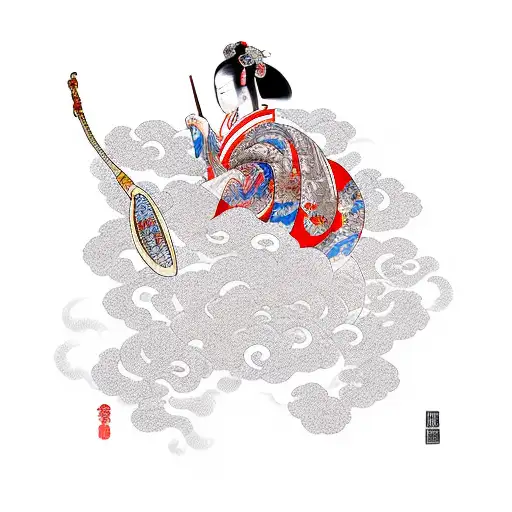 Japanese Kabuki Geisha Oriental Music