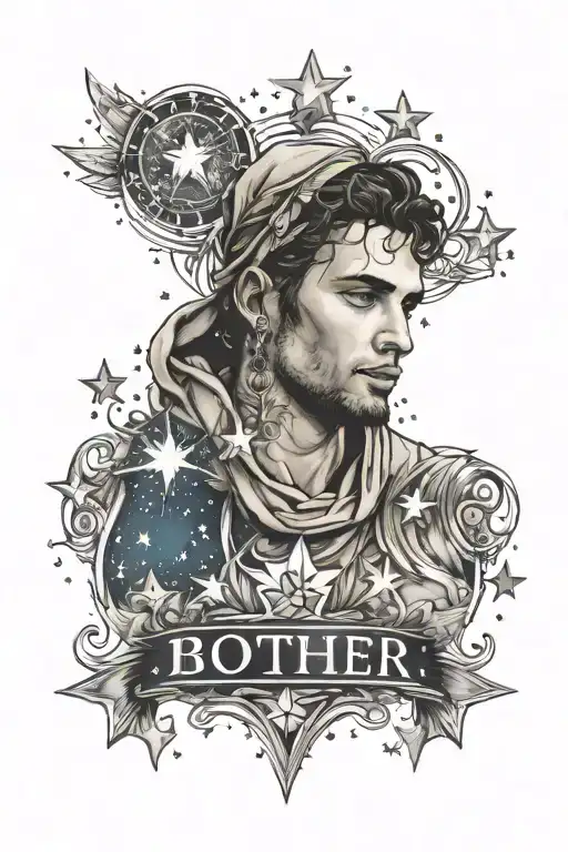 Brother Name Joseph Surrounded By Stars Representing Love