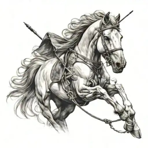 A Horse With A Bow And Arrow