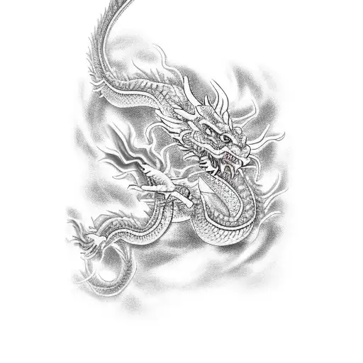 4 Fingered Chinese Dragon Wrapping Down Arm