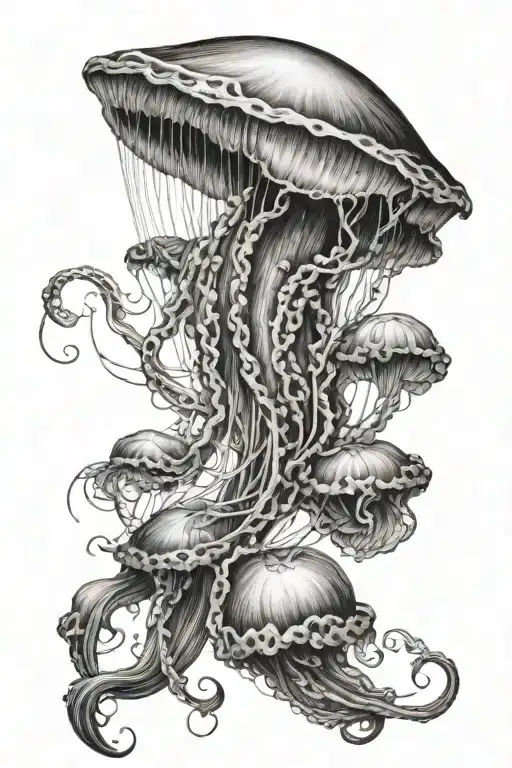 Jellyfish Rising Phoenix Bird