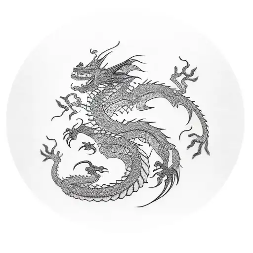 Dragon Through Cherry Blosssom