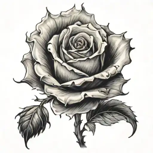 Burning Rose Tattoo Fire Rose