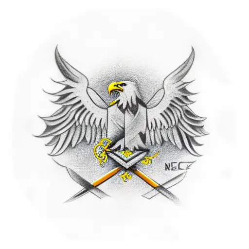 Ukrainian Trident With An American Eagle On Top