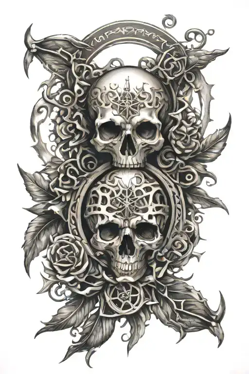 Sadomasochism Symbol Incorperating Mental Health And Macabre Pain Elements