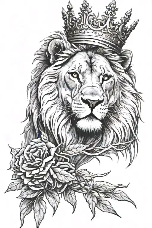 Lion With Crown Of Thorns