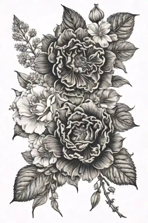 Birth Flowers Together December January February October September