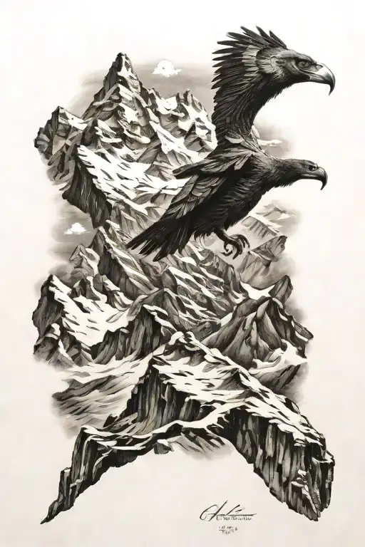 Chilean Condor And Landscape Of The Andes Mountain Range